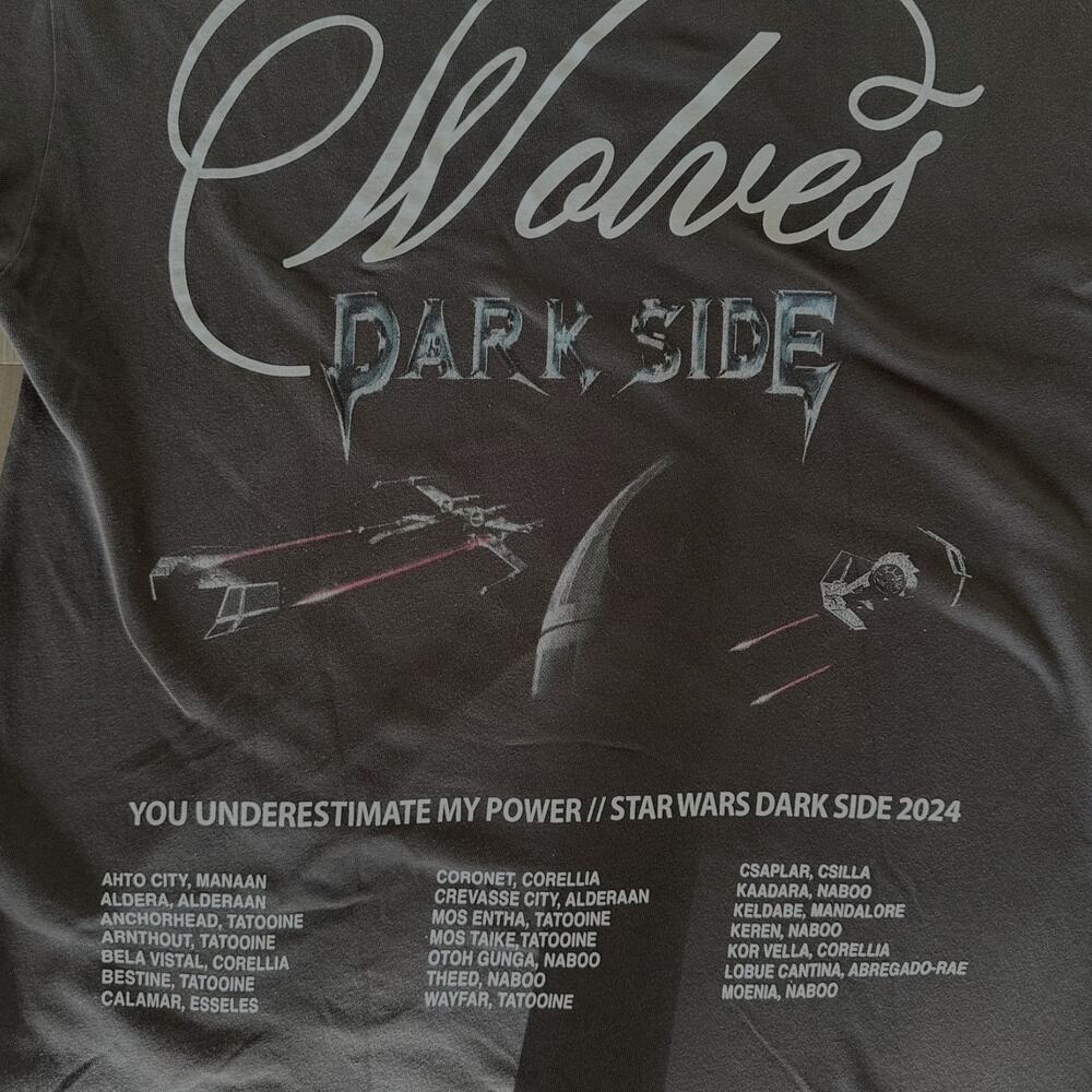 Darc Sport Star Wars Dark Side 2024 Wolves T-Shirt Medium Brown Limited 1 of 500